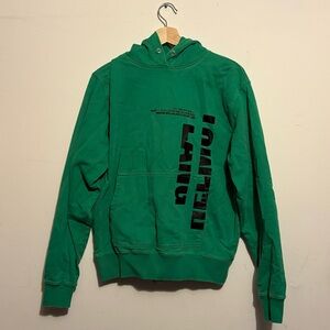 ⛱️ *RARE* HELMUT LANG RESORT 21-22 COLLECTION GRAPHIC LONG SLEEVE GREEN HOODIE⛱️